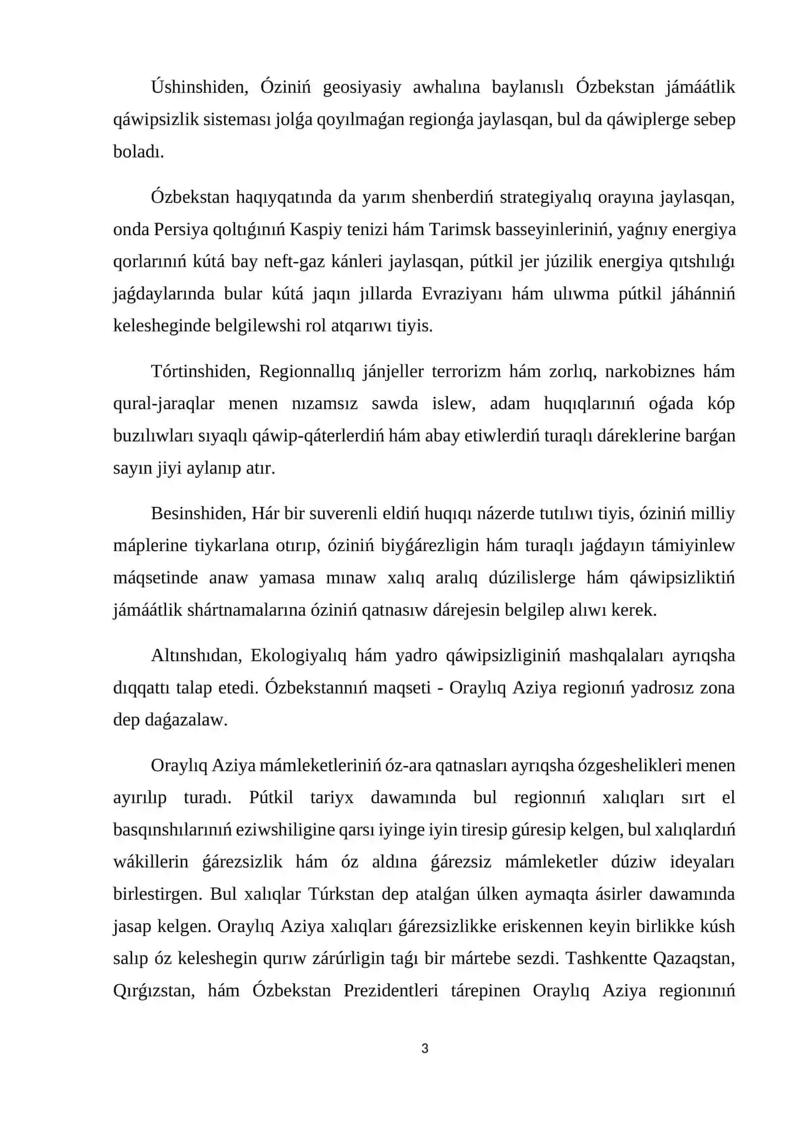 Ózbekstannıń xalıq aralıq shólkemler menen sheriklik baylanısları 3