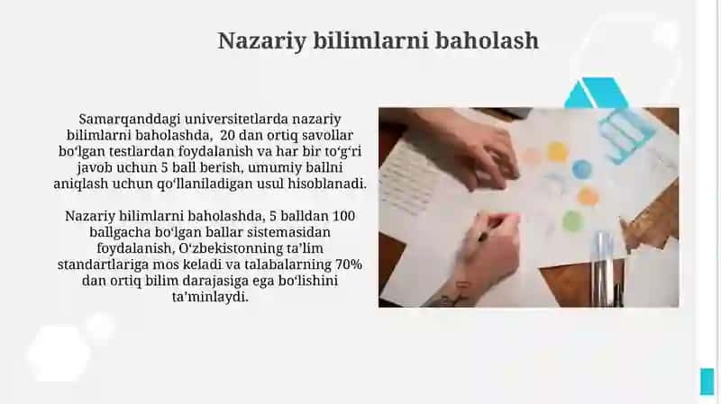 Bilim, ko'nikma va malakalarni baholash mezonlari 3