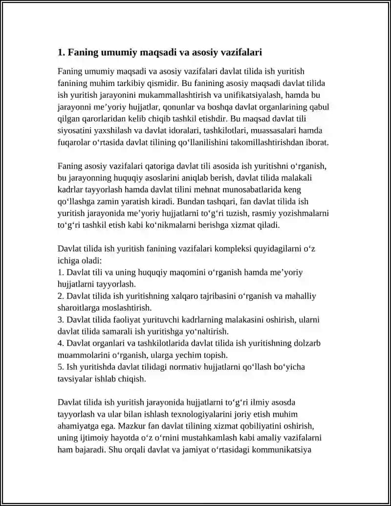 DAVLAT TILIDA ISH YURITISH FANINING MAQSAD VA VAZIFALARI 3