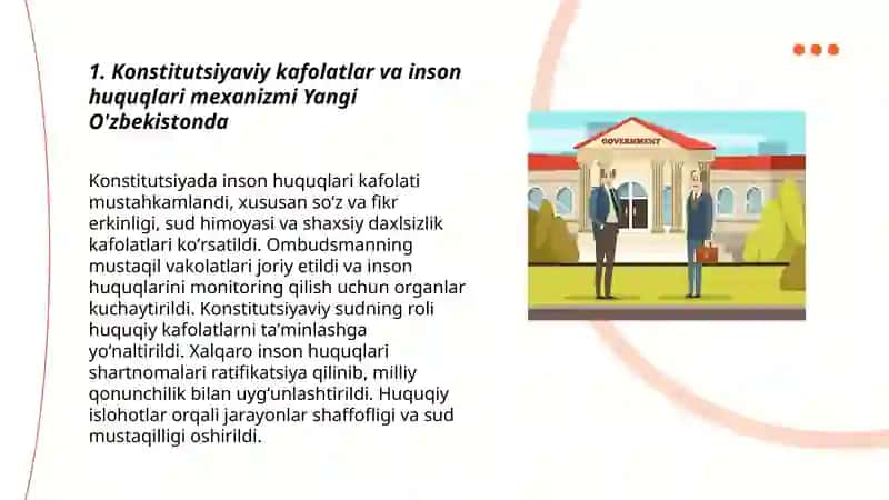 Konstitutsiyaviy kafolatlar va inson huquqlari mexanizmi Yangi O'zbekistonda 3
