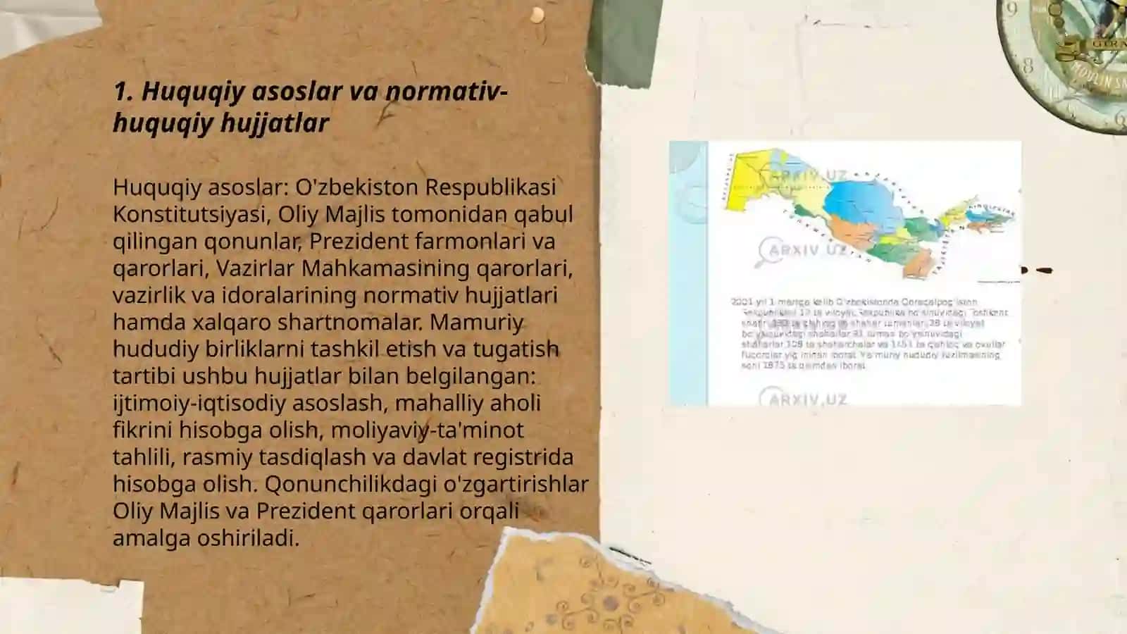O'zbekiston Respublikasining mamuriy hududiy tuzulish birliklarini tashkil etish va tugatish tartibi 3