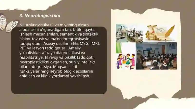 Zamonaviy tilshunoslik yoʻnalishlari 3