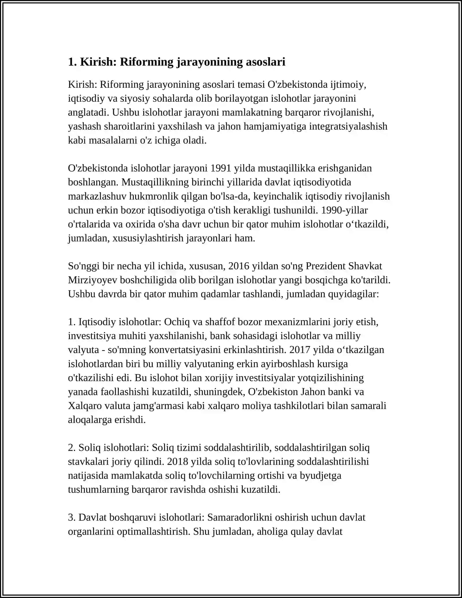 RIFORMING QURILMASI.KATALIZATORNI UZLUKSIZ REGENERATSIYA QILISH REGENERATORINI HISOBLASH. QUVVATI 350MING T/YIL 3