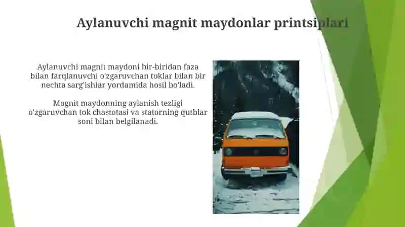 Aylanuvchi magnit maydon hosil qilish va uning aylanish tezligi 3