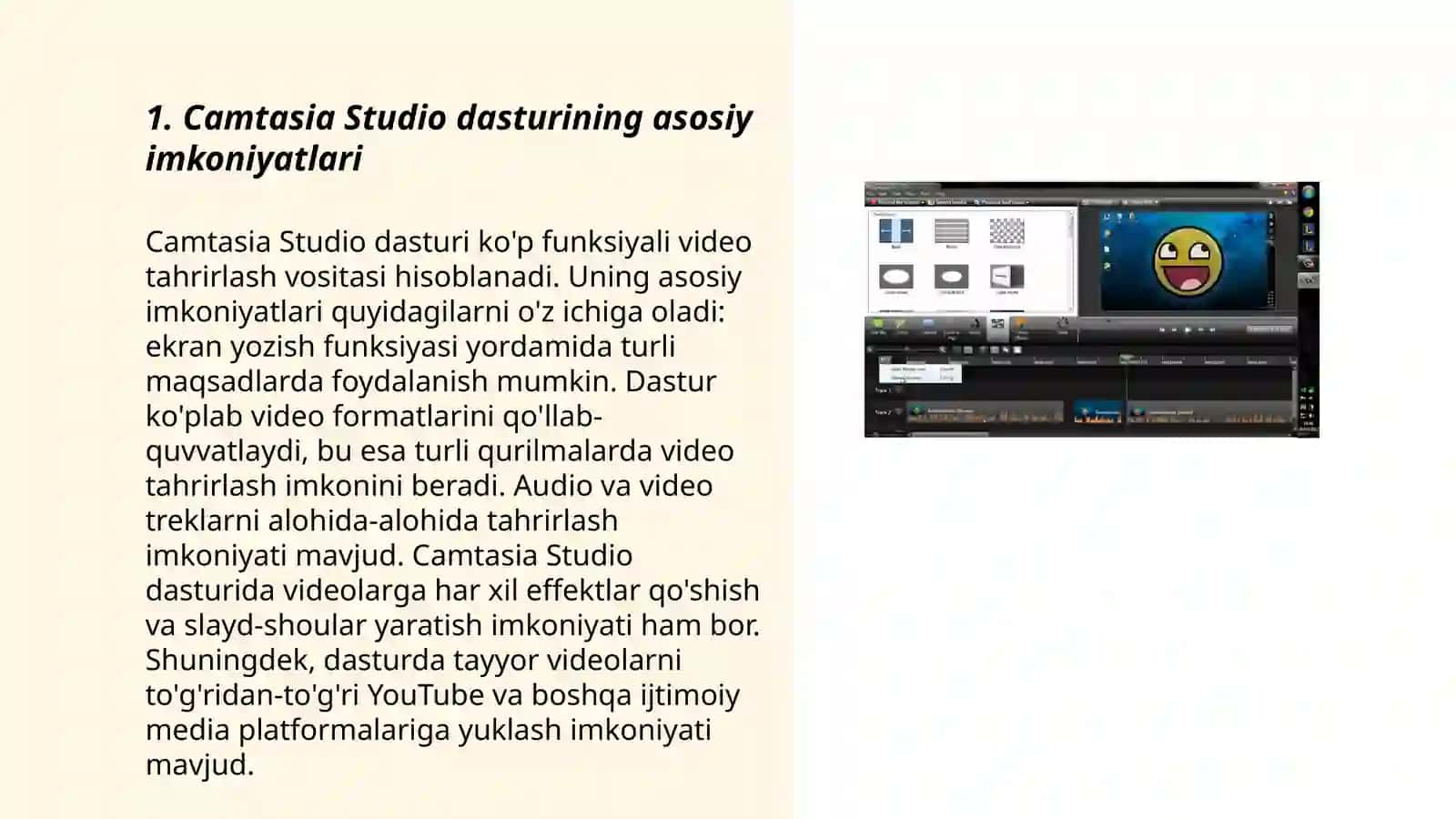 Camtasia Studio,Ispiring Campro,capture,Bandicam dasturlari va ularning imkoniyatlari 3