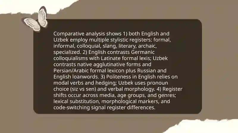 Stylistic classification of English and Uzbek vocabularies 3