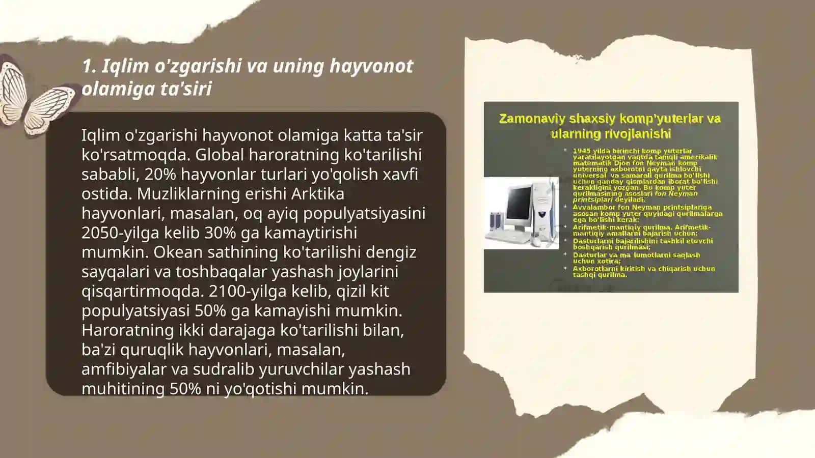 Hayvonot dunyosiga tasir qiluvchi va antropogen omillar va uning oqibatlarini o'rganish 3