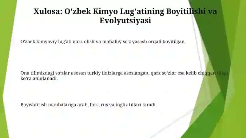 O'zbek Kimyosidagi Asl Va Qarz So'zlar 3