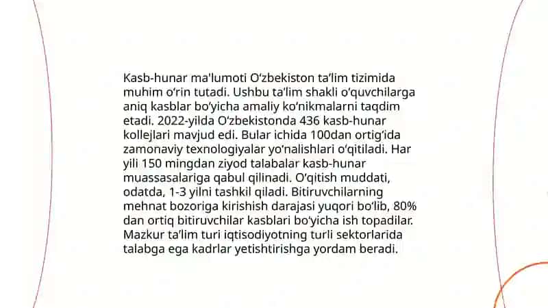 O'zbekiston Respublikasining,,Ta'lim to'g'risida"gi qonuni.Professional ta'lim 3