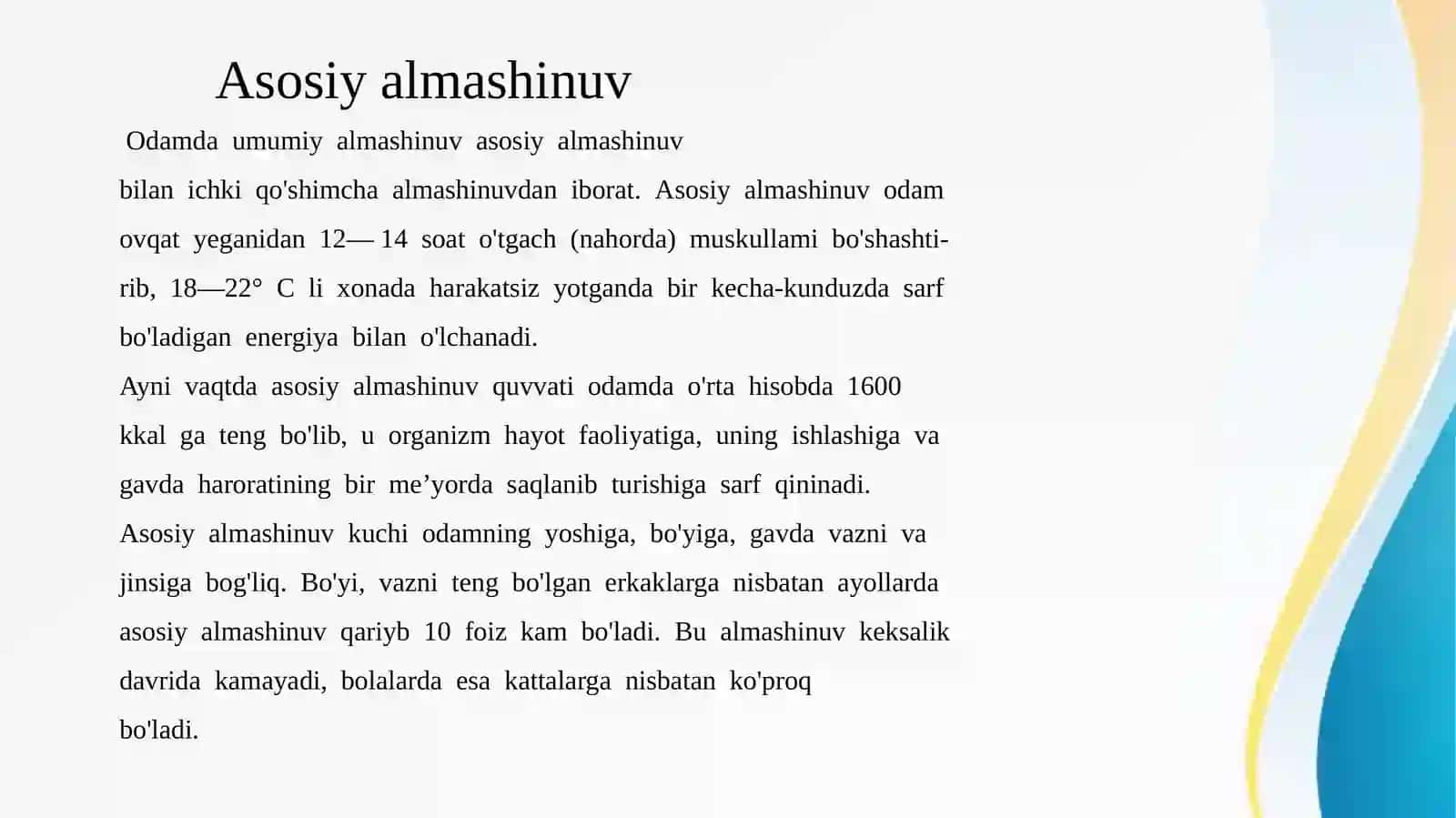 Energiya almashinuvinibg boshqarilishi 3