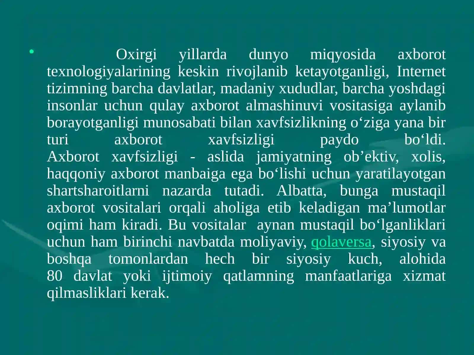 Diniy va Psixologik Tahdidlar 3