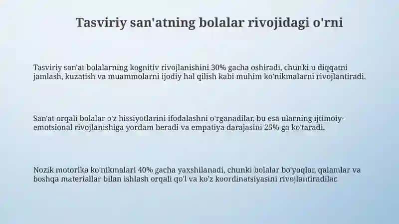 Tayyorlov yosh guruhida bolalarini tasviriy faoliyati orqali maktabga tayyorlash 3