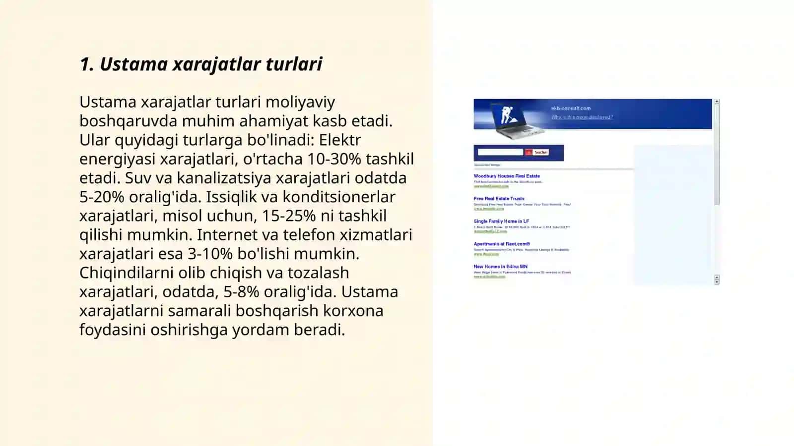 Ustama xarajatlar hisobi 3