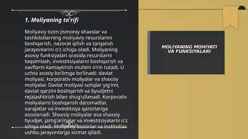 Moliyaning mohiyati va funksiyalari 3
