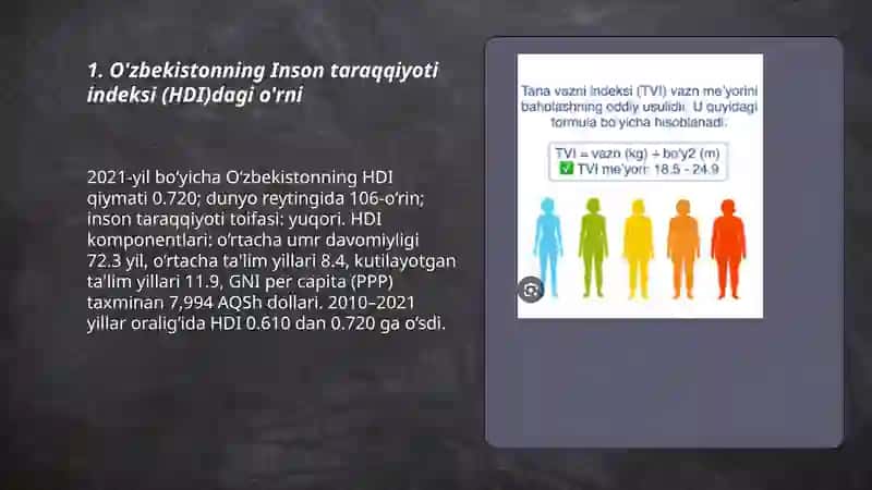 O'zbekiston Respublikasi Xalqaro indeslardagi va reytinglardagi o'rni 3