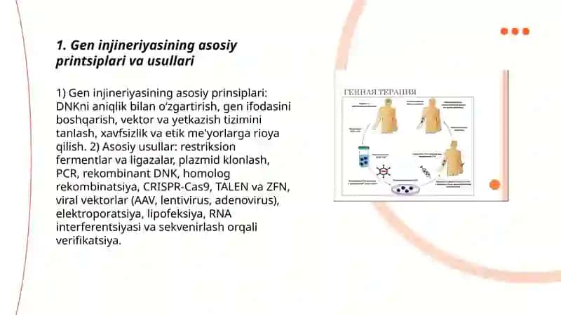 Gen injineriyasi va uning meditsina amaliyotida qo‘llanilishi 3