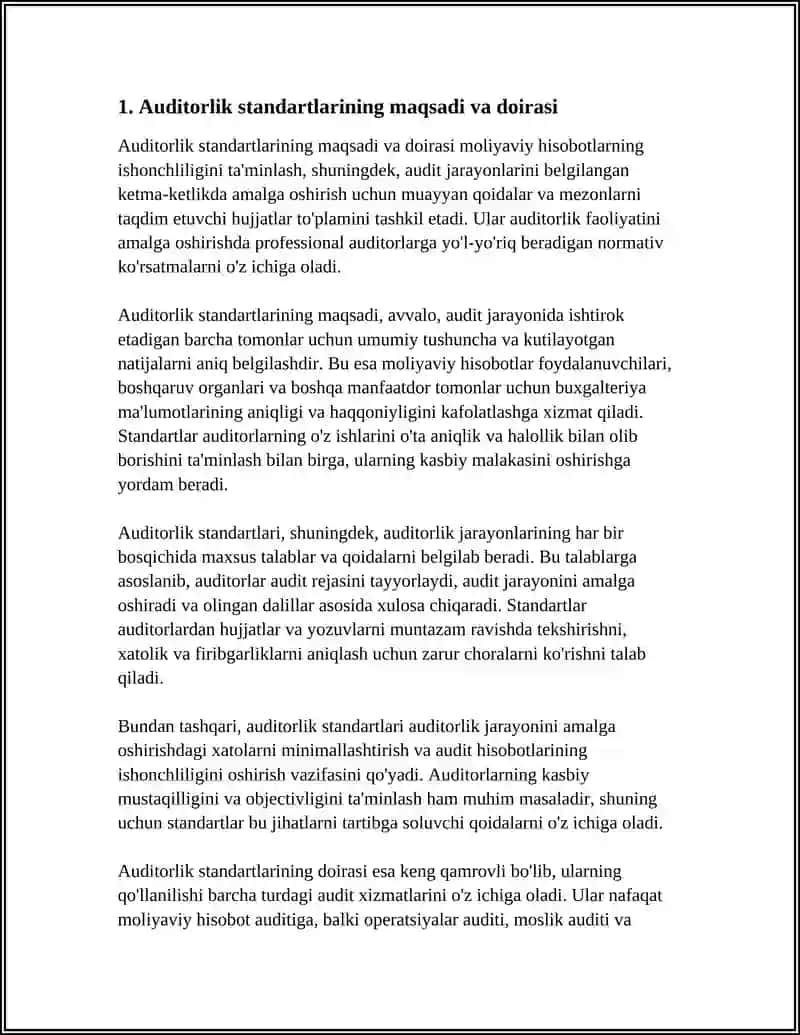 AUDITORLIK STANDARTLARI TARKIBI 3