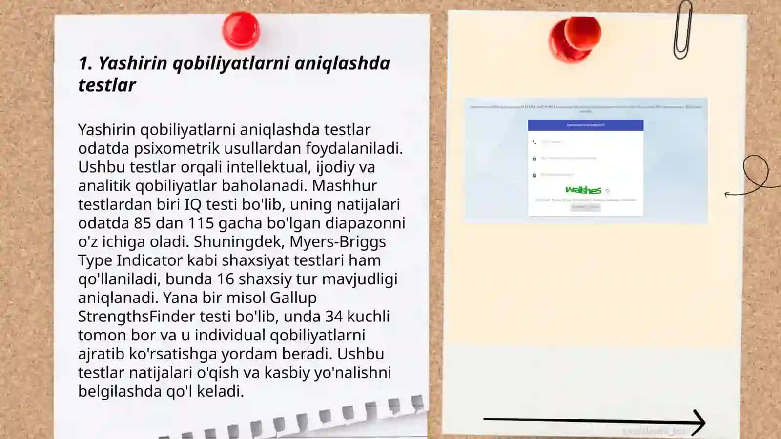 Yashirin qobiliyatlarni aniqlashda testlar 3