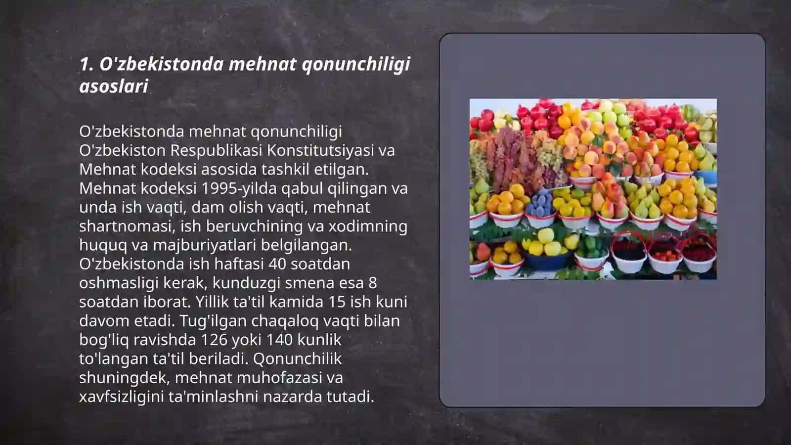 O'zbekistonda mehnat munosabatlarining o'ziga xos xususiyatlari 3