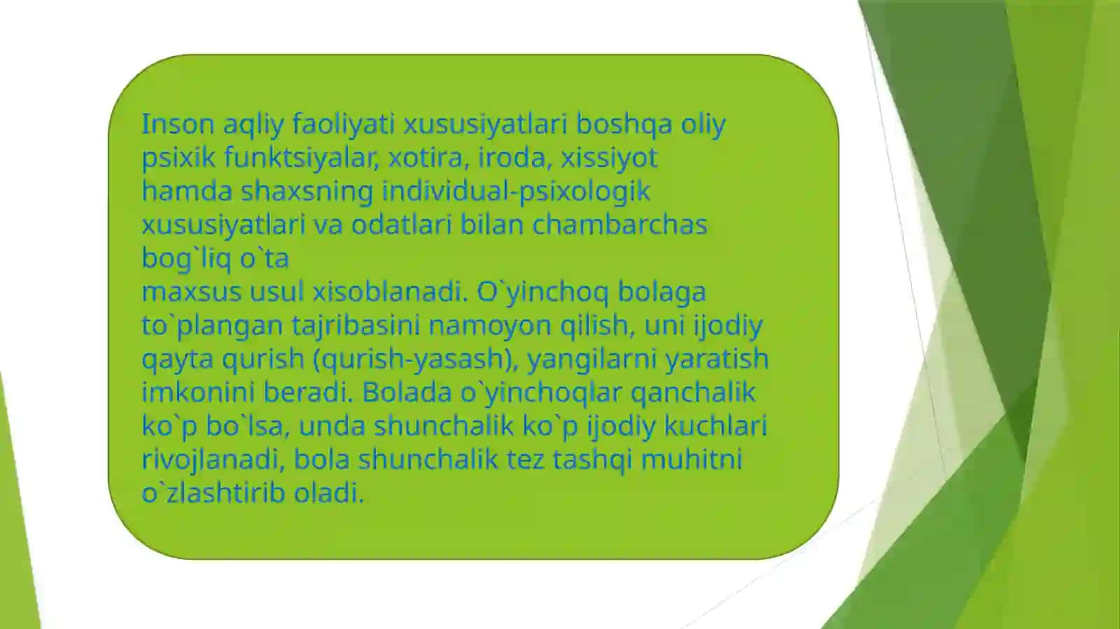 Intellektni diagnostika qilish va aqliy rivojlanish 3