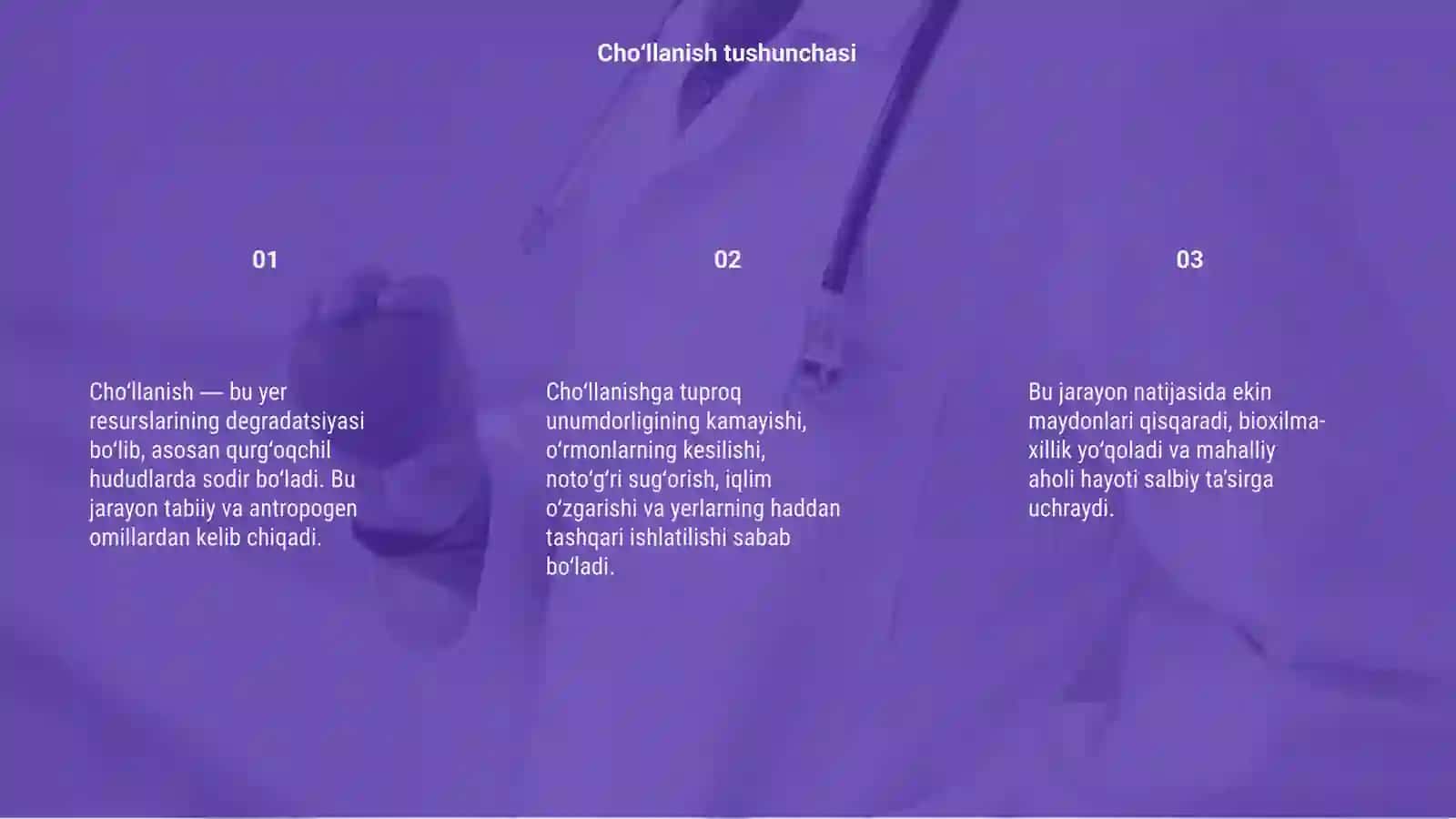 Tuproqlarni choʻllanish sabablari va manbalari 3