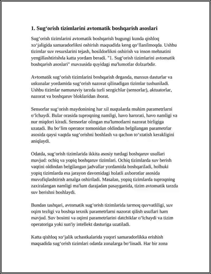 Sugʻorish Tizimlarini Avtomatik Boshqarish Asoslari 3