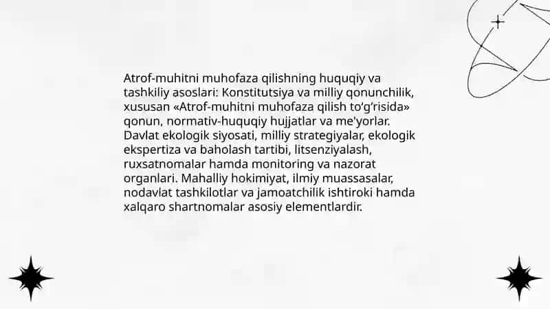 Atrof-muhit muhofazasi va ekologik madaniyat 3