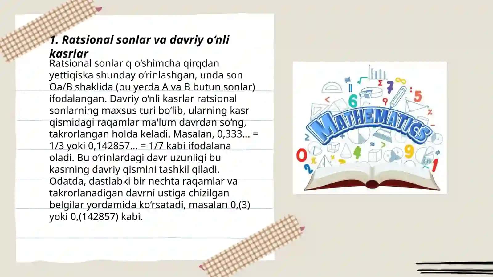 Matematika va uni o‘qitish metodikasi 3