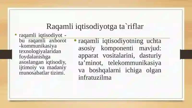 Raqamli iqtisodiyotning tarkibiy qismlari va sifati 3