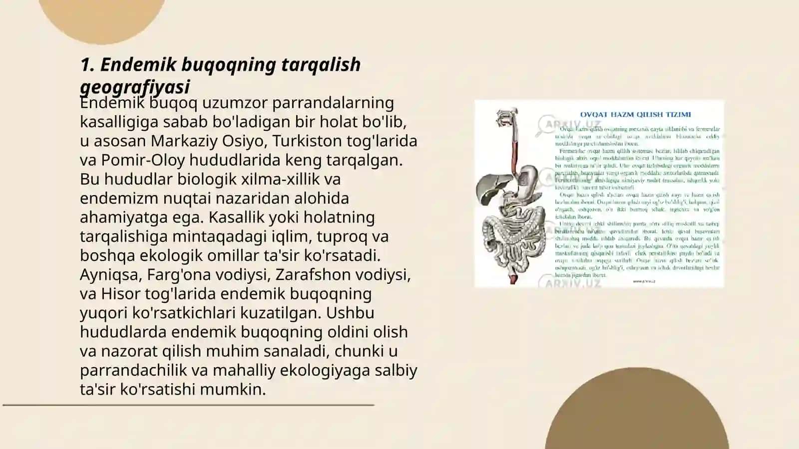 Endemik buqoqning tarqalish geografiyasi 3