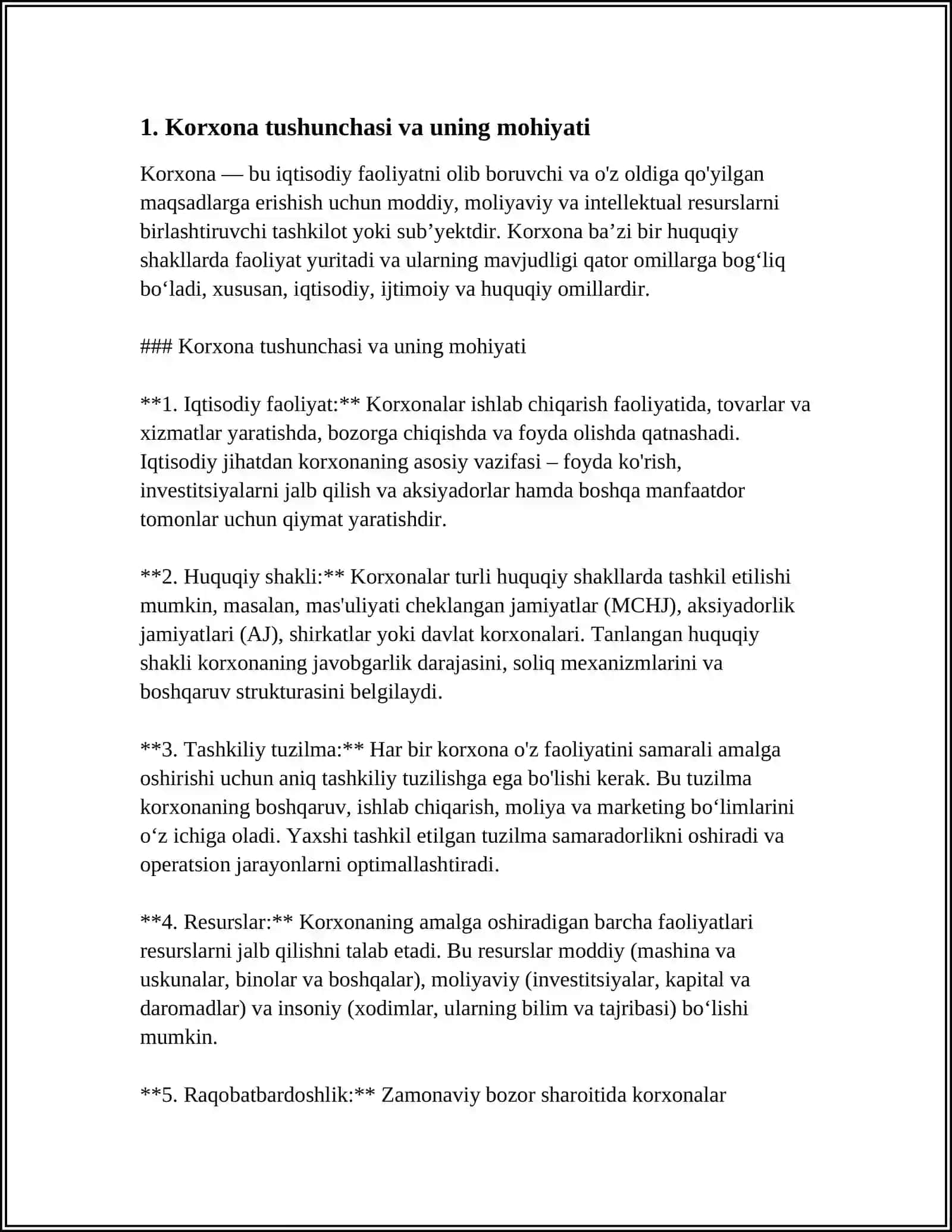 KORXONALAR IQTISODIYOTNING ASOSIY BO’G’INI 3