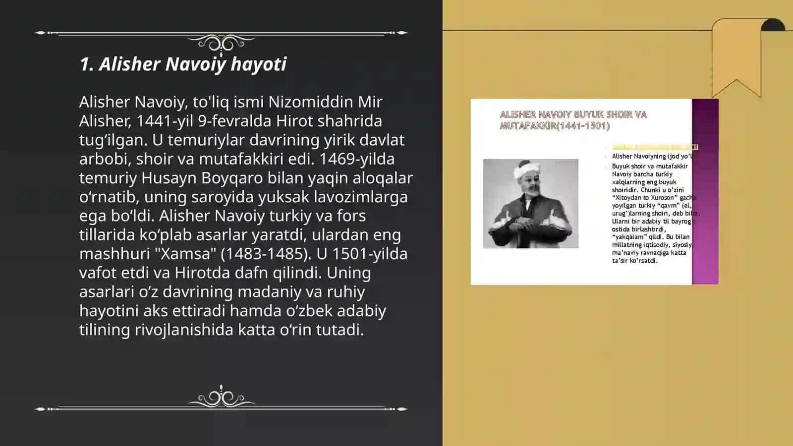Alisher Navoiy ulug' mutafakkir 3