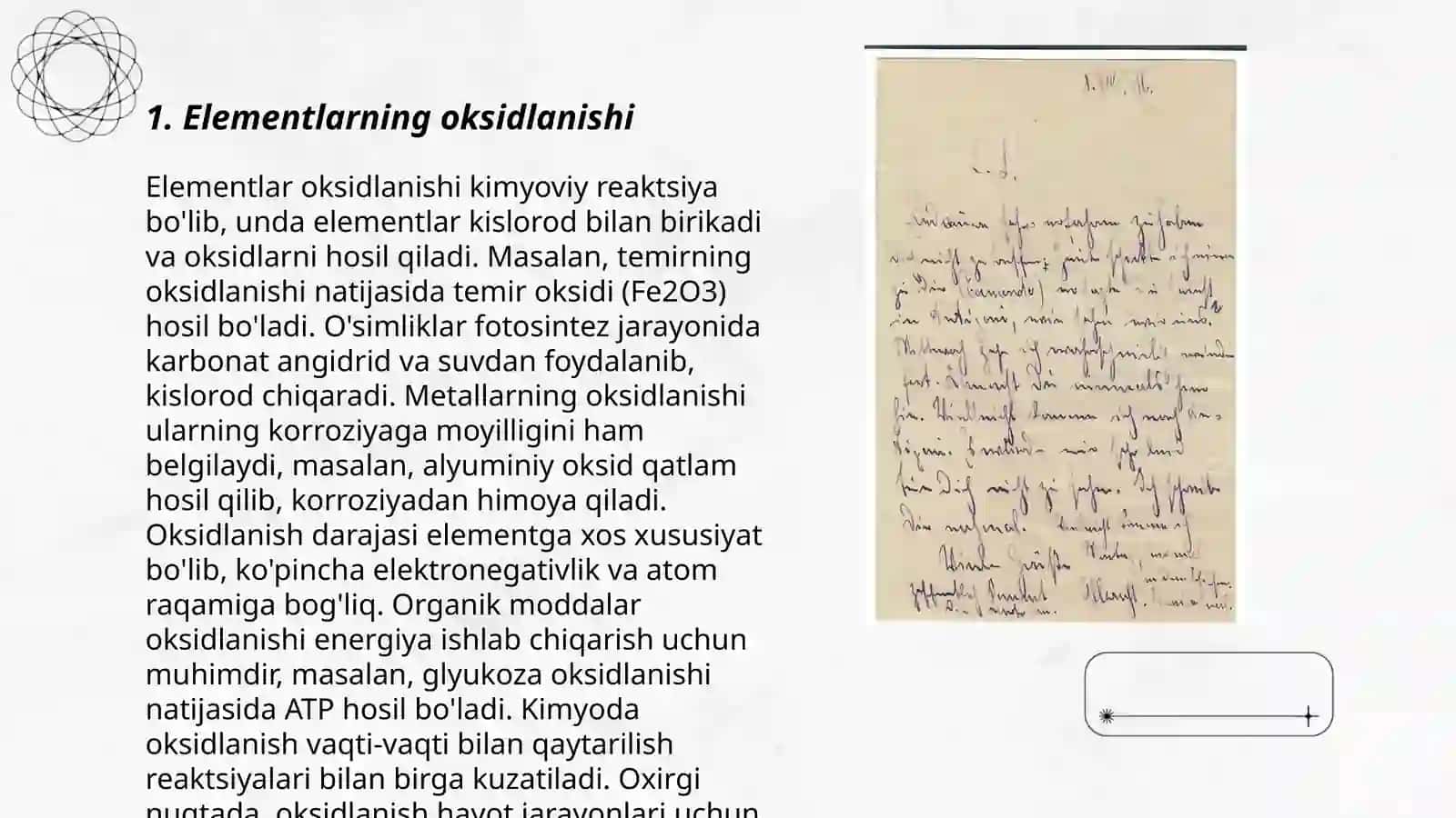 Elementlarning oksidlanishi 3