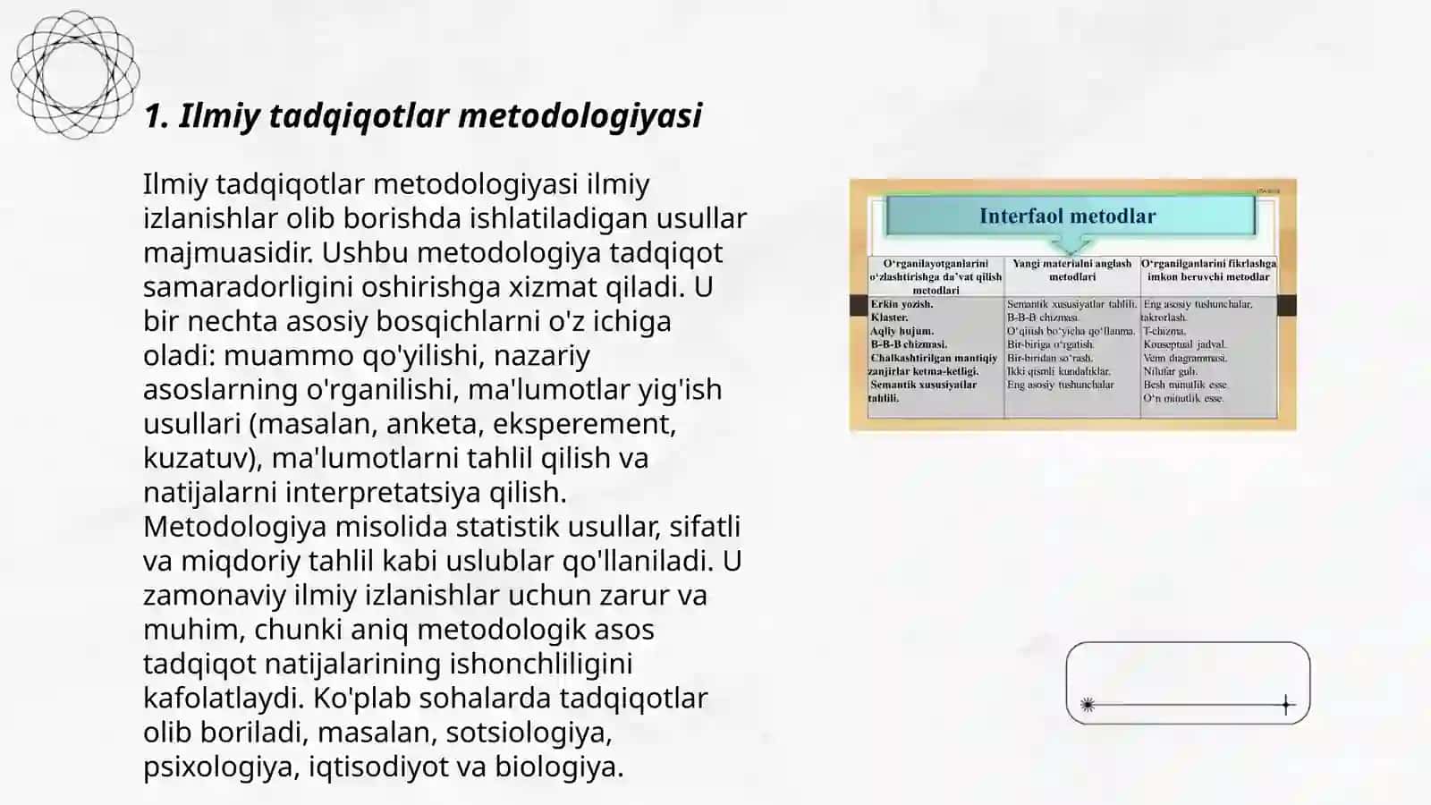 ILMIY TADQIQOT USULLARI VA ULARNI KLASSIFIKATSIYALASH 3