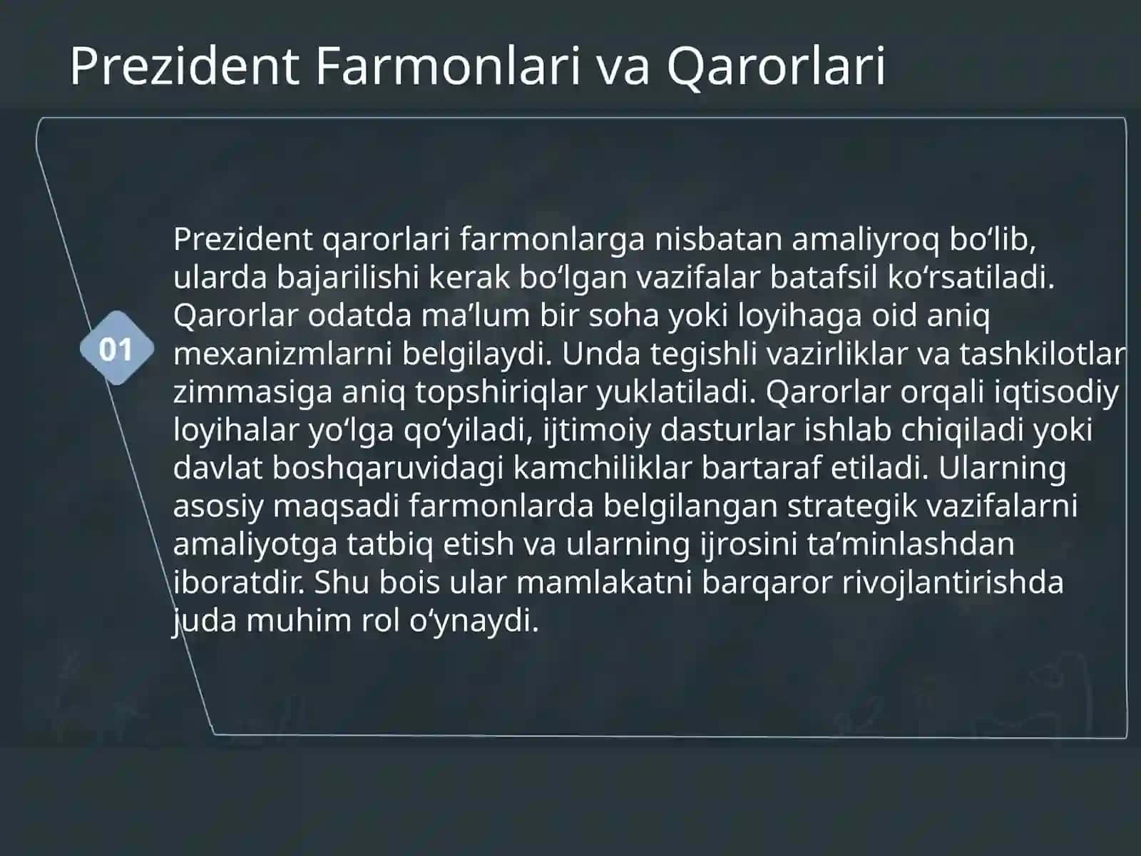Prezident farmonlari va qarorlari 3