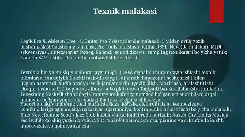 Musiqaviy badiiy didning darajasi 3