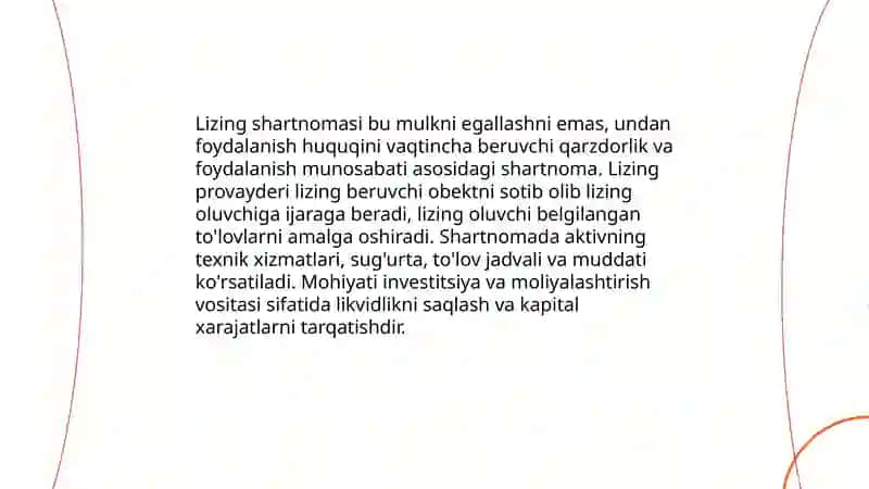 Lizing shartnomasi 3