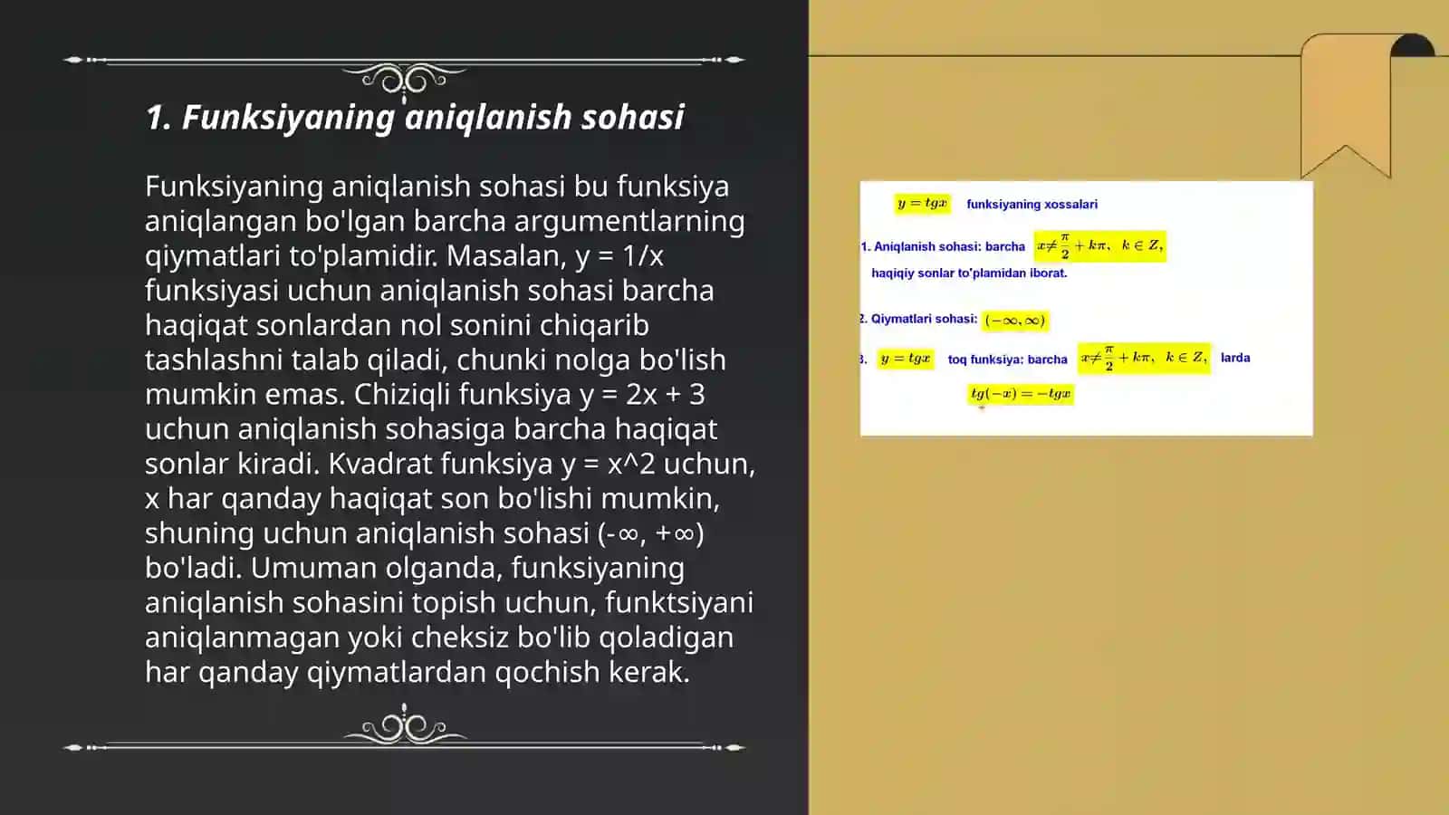 Funksiyani tòla tekshirish va grafigini chizish 3