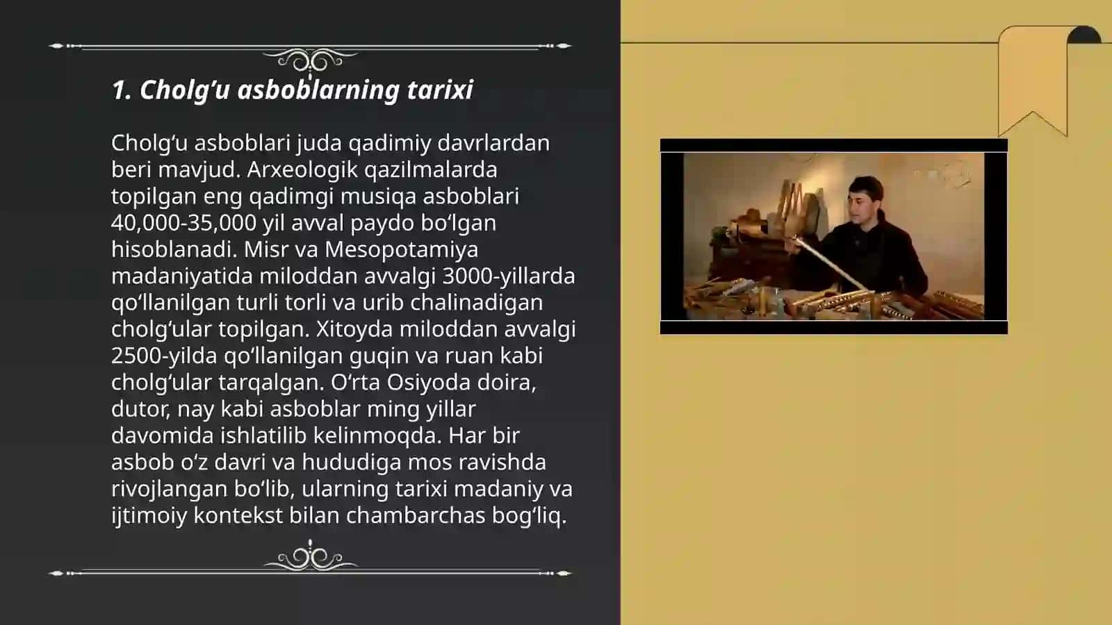 Cholg’u asboblarning tarixi 3