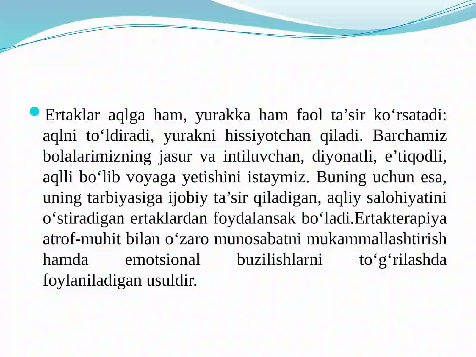 ERTAKLARNING BOLALAR PSIXOLOGIYASIGA TA’SIRI VA ERTAK TERAPIYA 3
