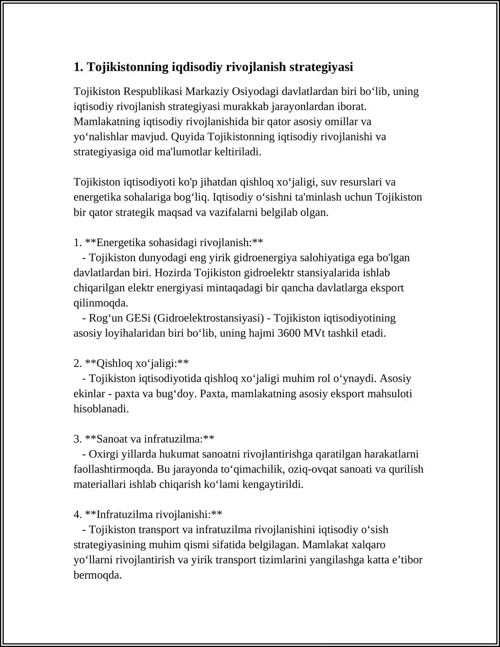 TOJIKISTON IQTISODIY SIYOSATINING UMUMIY KORINISHI 3