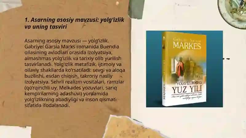 Gabriyel Garsiya Marksning “Yolg‘izlikning yuz yili” asari 3