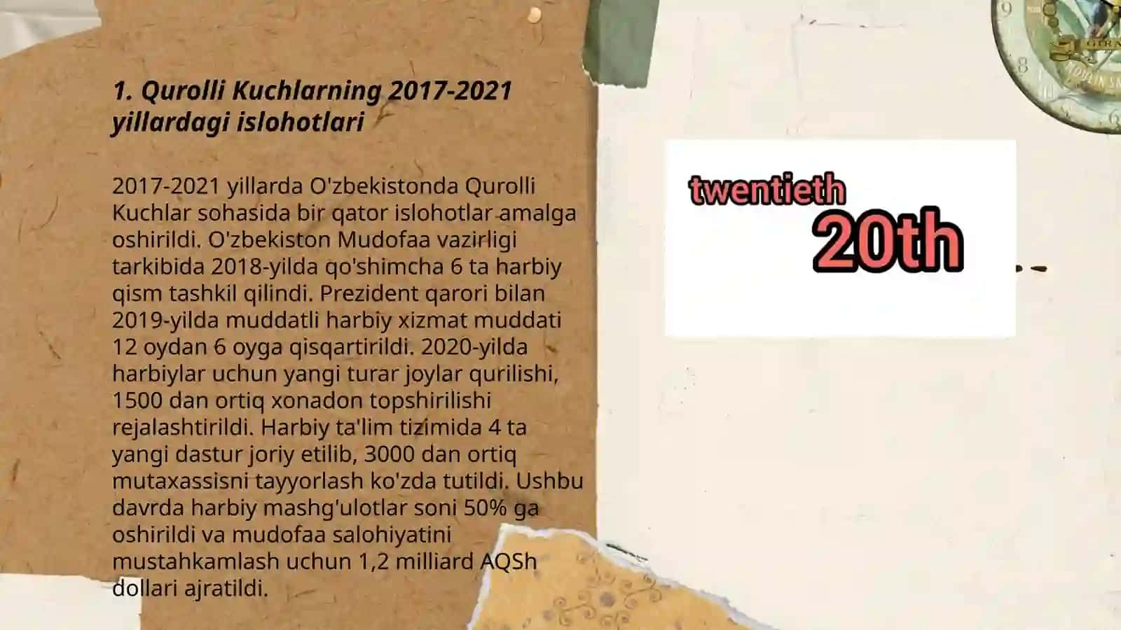 Qurolli Kuchlarning 2017-2021 yillardagi islohotlari 3