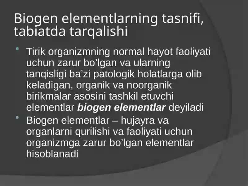 Tibbiy kimyoga kirish. Biogen elementlarning analitik reaksiyalari. Yadro kimyosi 3