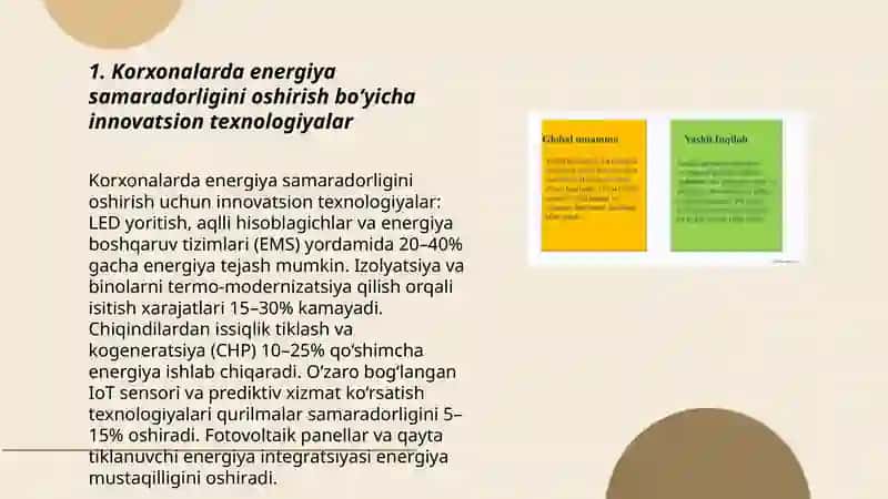 Yashil iqtisodiyot doirasida korxonalarda ekologik innovatsiyalar 3