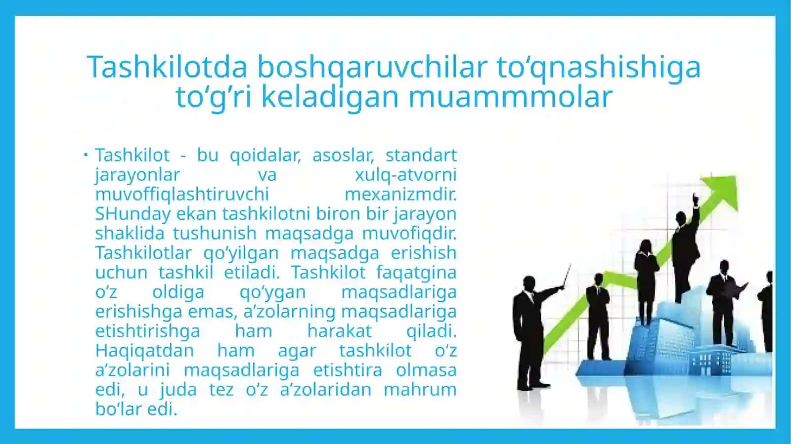 Tashkiyotlardagi o'zaro munosabat va ijtimoiy-ruhiy muhitni barqarorlashtirish 3