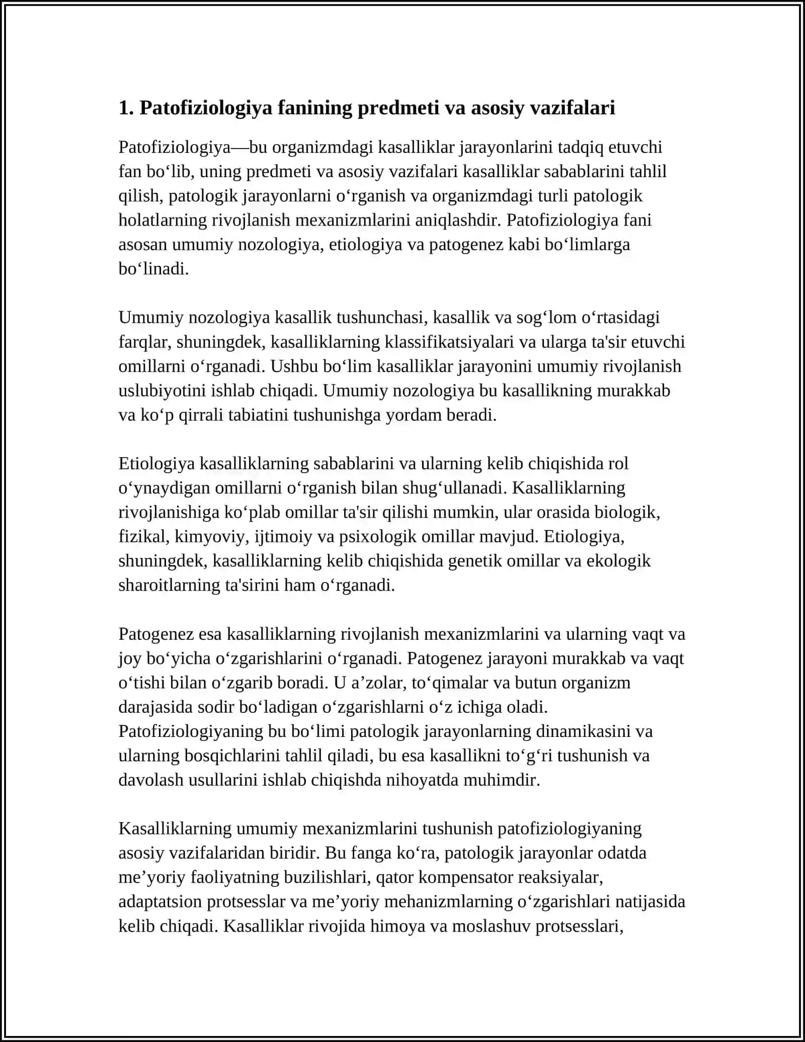 PATOFIZIOLOGIYA PREDMETI VA VAZIFALARI 3