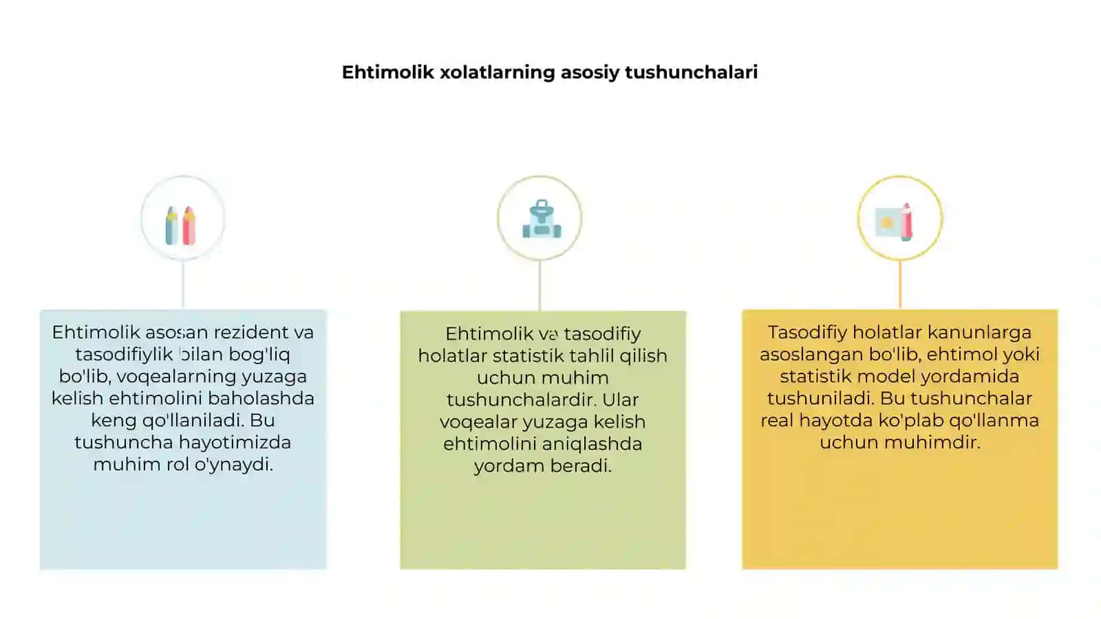 Ehtimolik va tasodifiy xolatlar 3