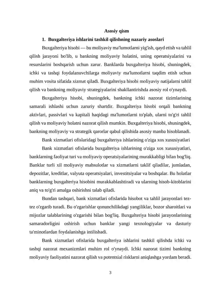 BANK XIZMATLARI OFISLARIDA BUXGALTERIYA ISHLARINI TASHKIL QILISH ASOSLARI 3