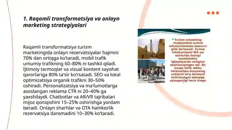 Turizm marketingining rivojlanish tendensiyalari 3